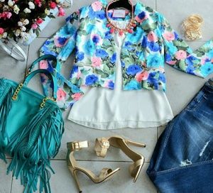 Floral blazer
